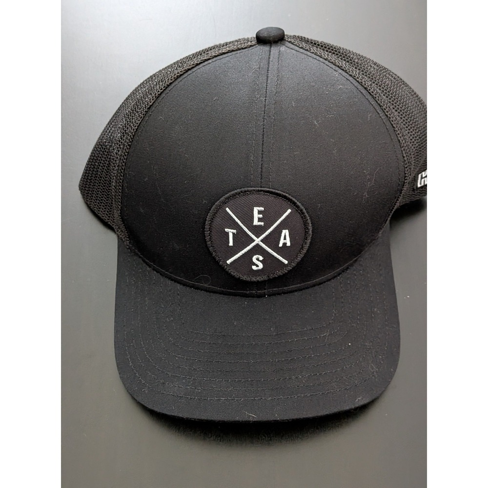 Haka Hats Texas Circle Logo Mesh Trucker Hat‎ Black Snapback OSFM